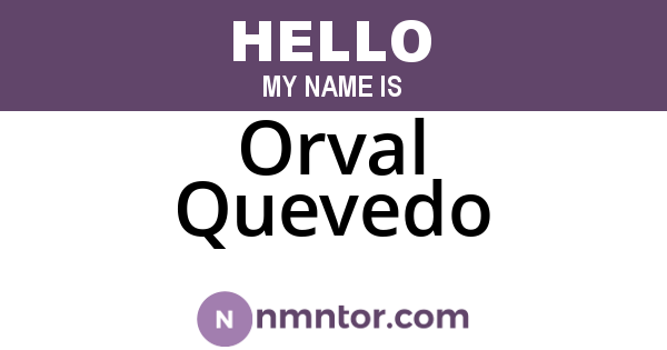 Orval Quevedo