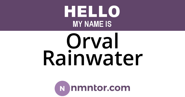 Orval Rainwater