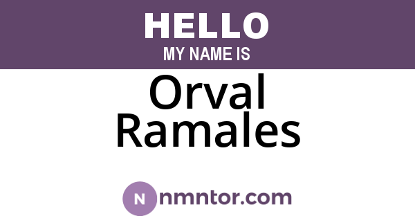 Orval Ramales