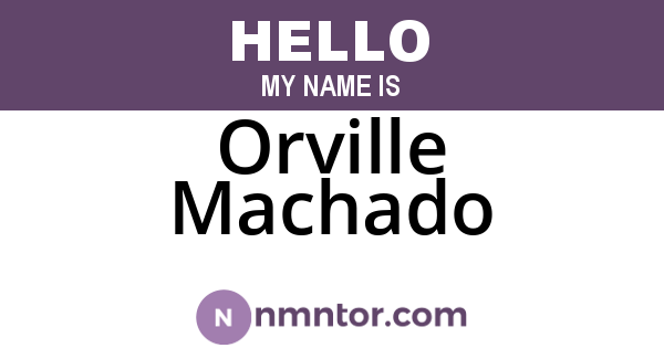 Orville Machado