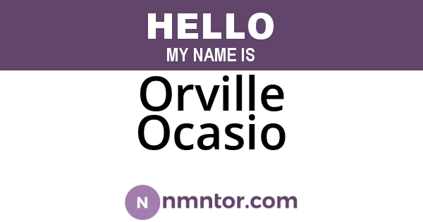 Orville Ocasio