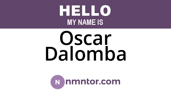 Oscar Dalomba