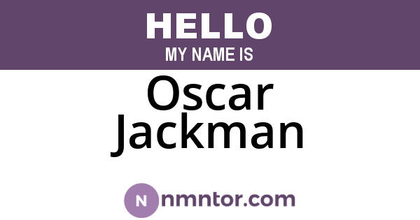 Oscar Jackman