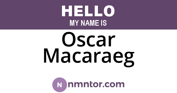 Oscar Macaraeg