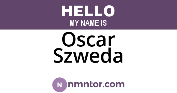 Oscar Szweda