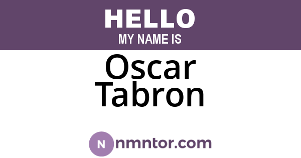 Oscar Tabron