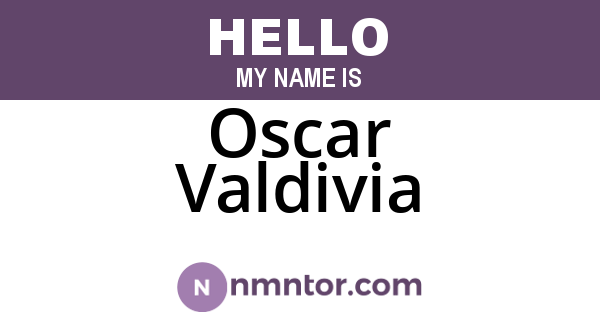 Oscar Valdivia