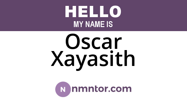 Oscar Xayasith