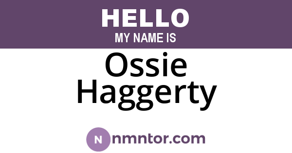 Ossie Haggerty