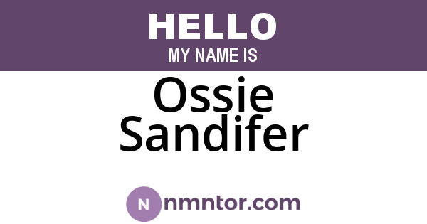 Ossie Sandifer