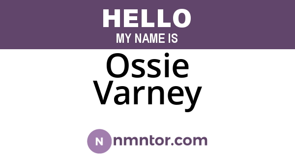 Ossie Varney