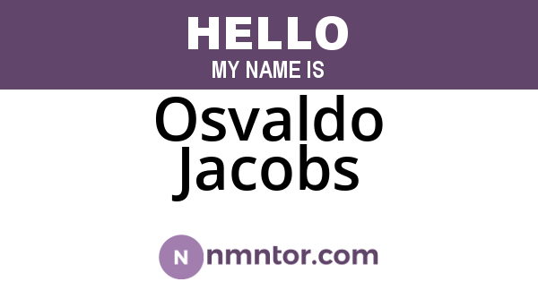 Osvaldo Jacobs