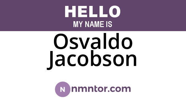 Osvaldo Jacobson