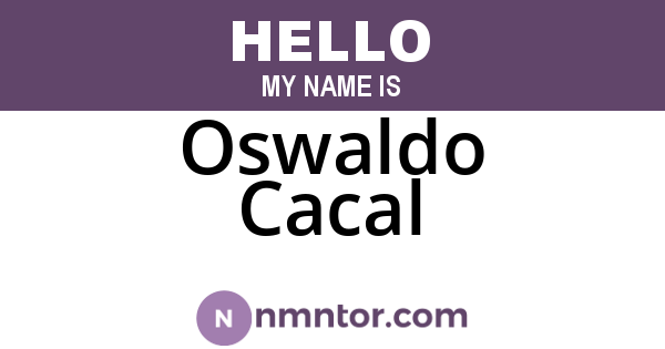 Oswaldo Cacal