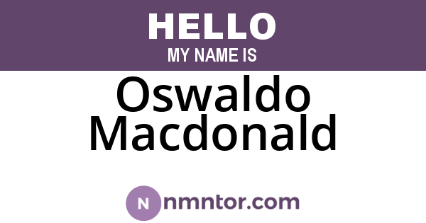 Oswaldo Macdonald