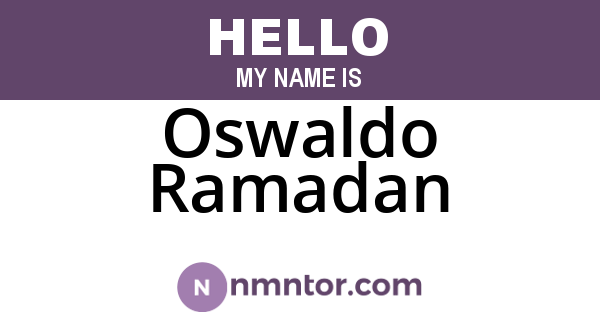 Oswaldo Ramadan