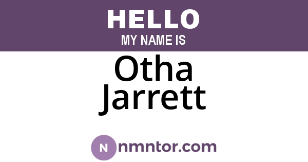 Otha Jarrett