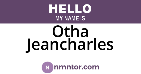 Otha Jeancharles