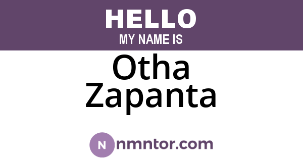 Otha Zapanta