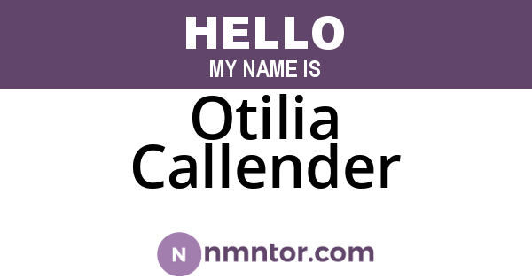 Otilia Callender