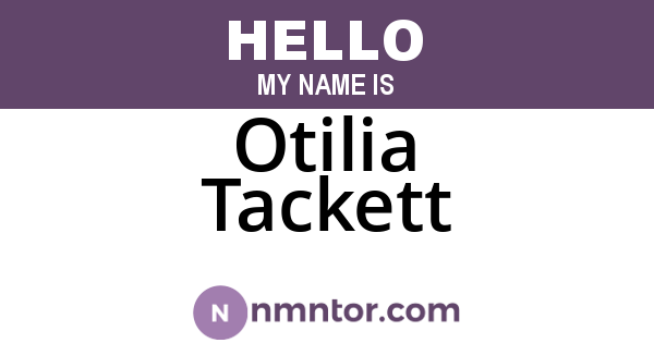 Otilia Tackett
