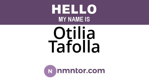 Otilia Tafolla