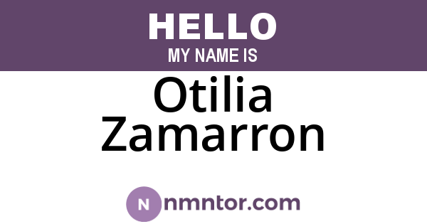 Otilia Zamarron