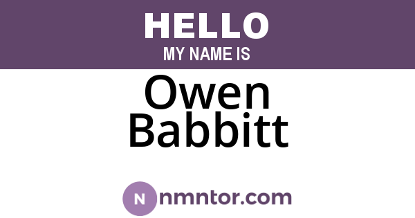 Owen Babbitt