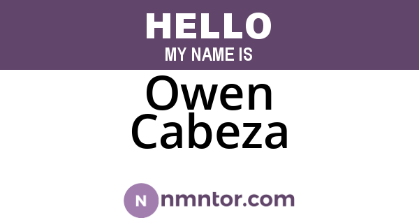 Owen Cabeza