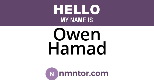 Owen Hamad