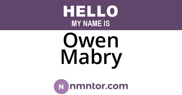 Owen Mabry
