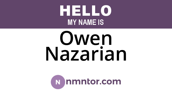 Owen Nazarian