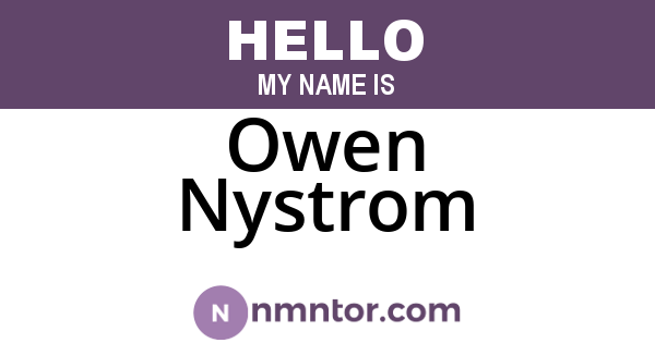 Owen Nystrom
