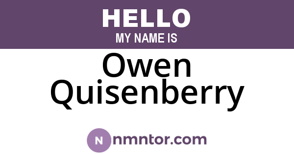 Owen Quisenberry