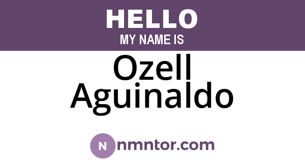 Ozell Aguinaldo