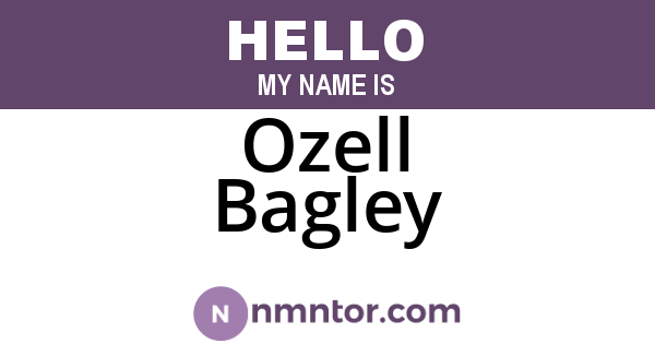 Ozell Bagley