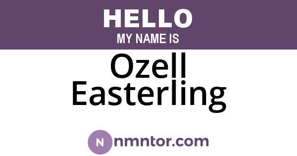 Ozell Easterling