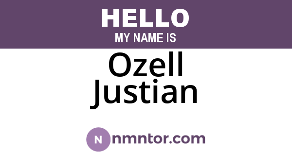 Ozell Justian