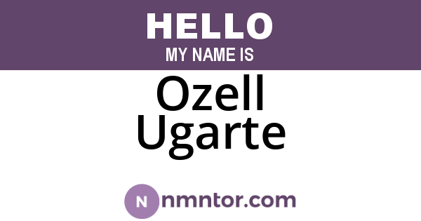 Ozell Ugarte