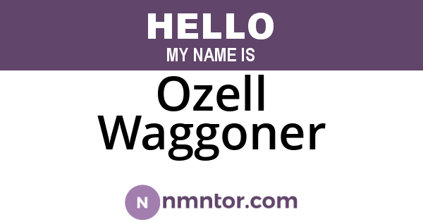 Ozell Waggoner