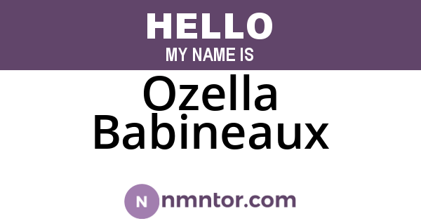 Ozella Babineaux