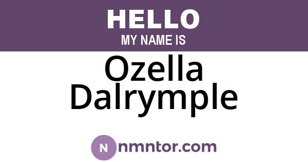 Ozella Dalrymple