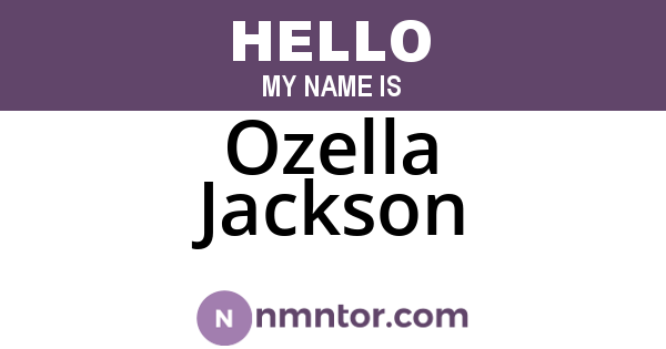 Ozella Jackson