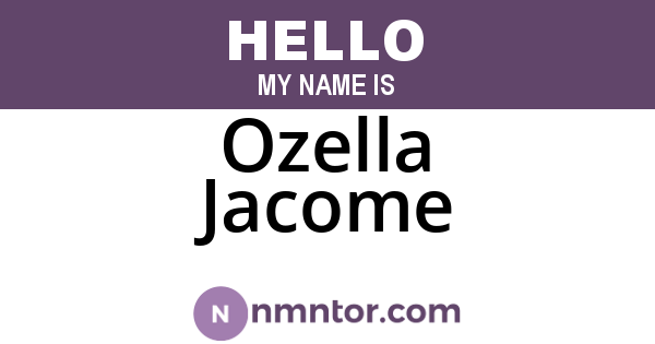 Ozella Jacome