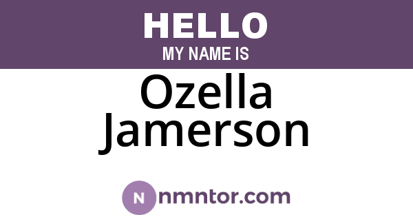Ozella Jamerson