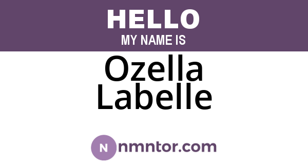 Ozella Labelle