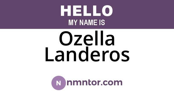 Ozella Landeros
