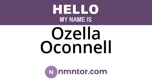 Ozella Oconnell