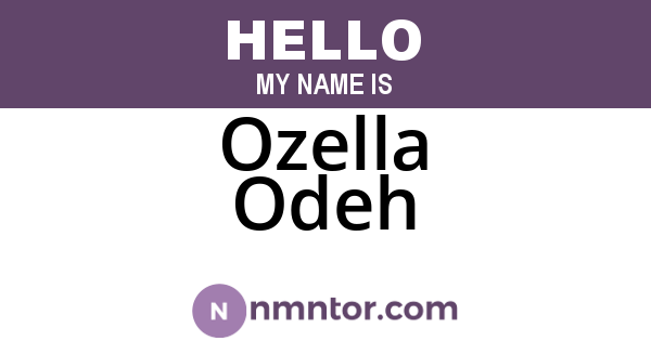 Ozella Odeh