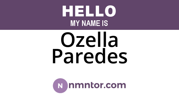 Ozella Paredes